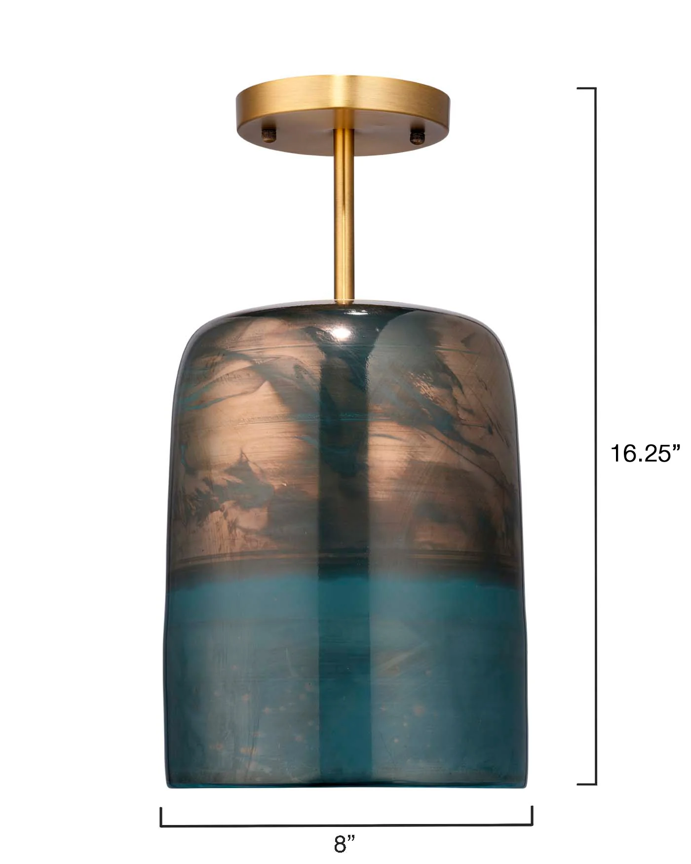 Vapor Semi-Flush Mount - Aqua - Image 6
