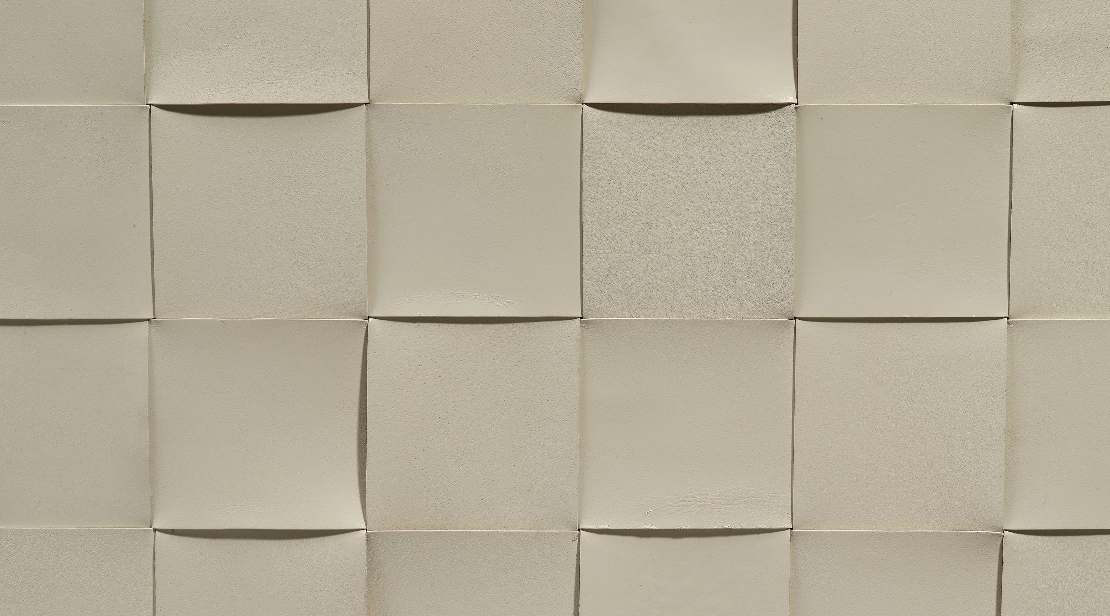Woven Leather Ottoman - Image 5